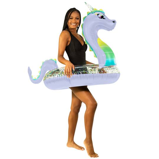 PoolCandy 40" Glitter Sea Dragon Purple Pool Tube